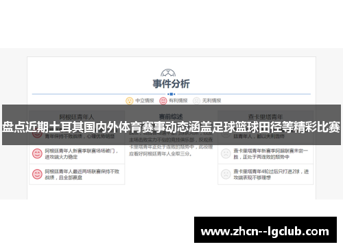 盘点近期土耳其国内外体育赛事动态涵盖足球篮球田径等精彩比赛